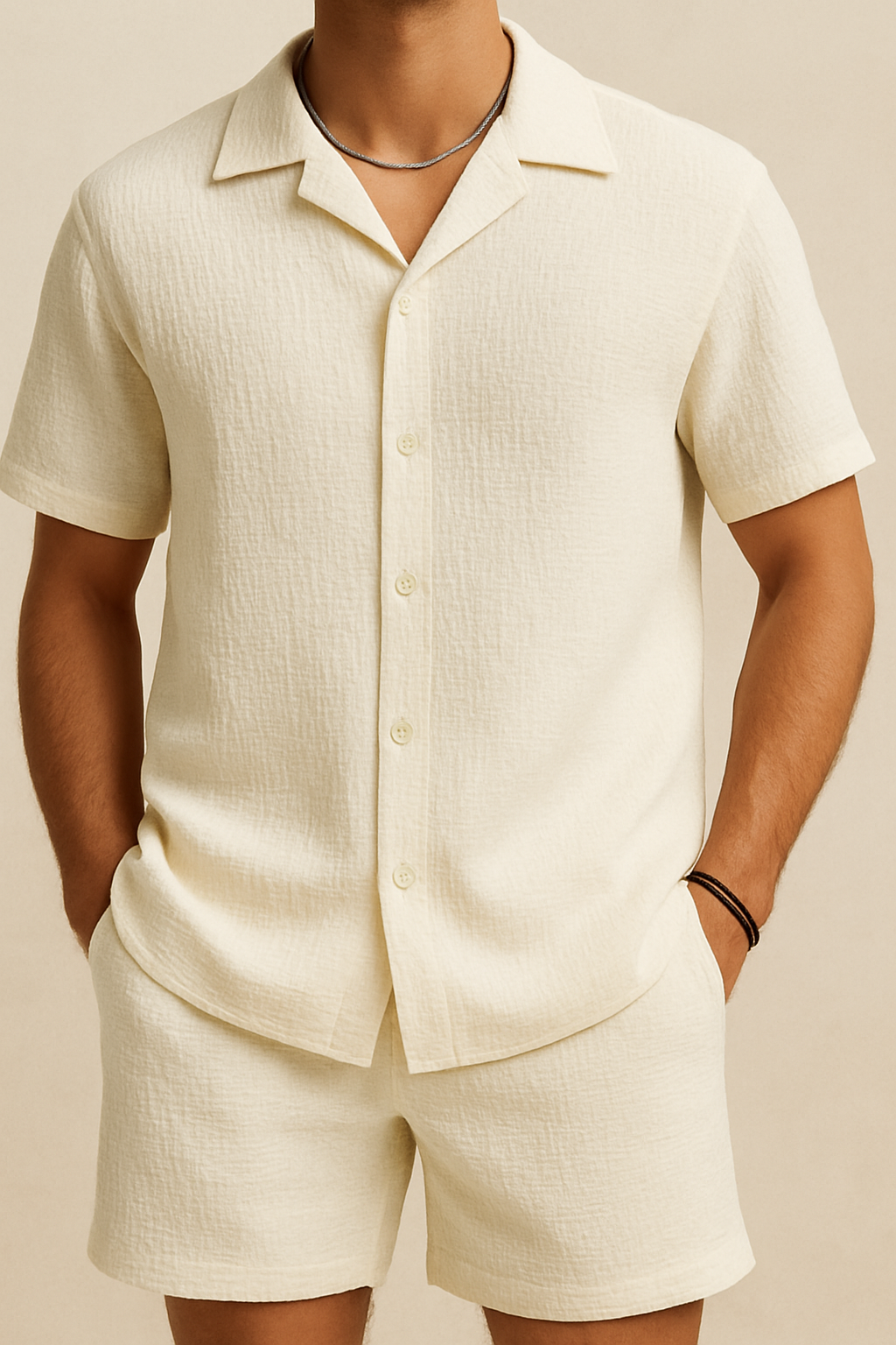 Virello | Camisa Bordada y Pantalón Casual